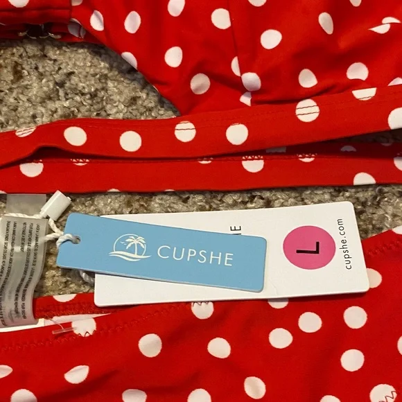 Cupshe Red and White Polka Dot Bikini - Picture 4 of 4